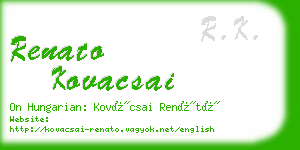 renato kovacsai business card